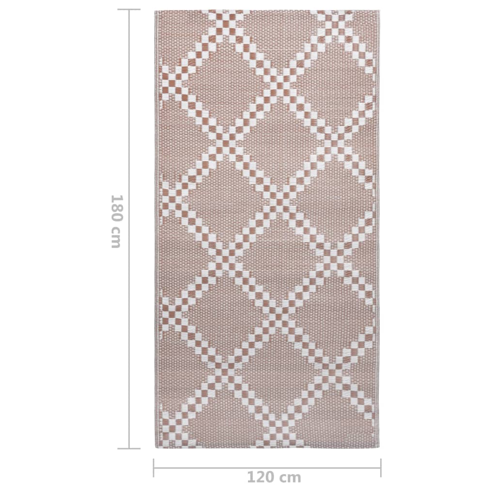 Outdoor Carpet ARAKIL Brown 120x180 cm PP