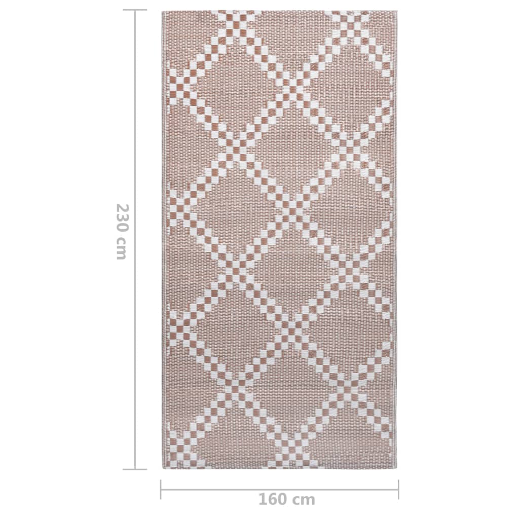 Outdoor Carpet ARAKIL Brown 160x230 cm PP