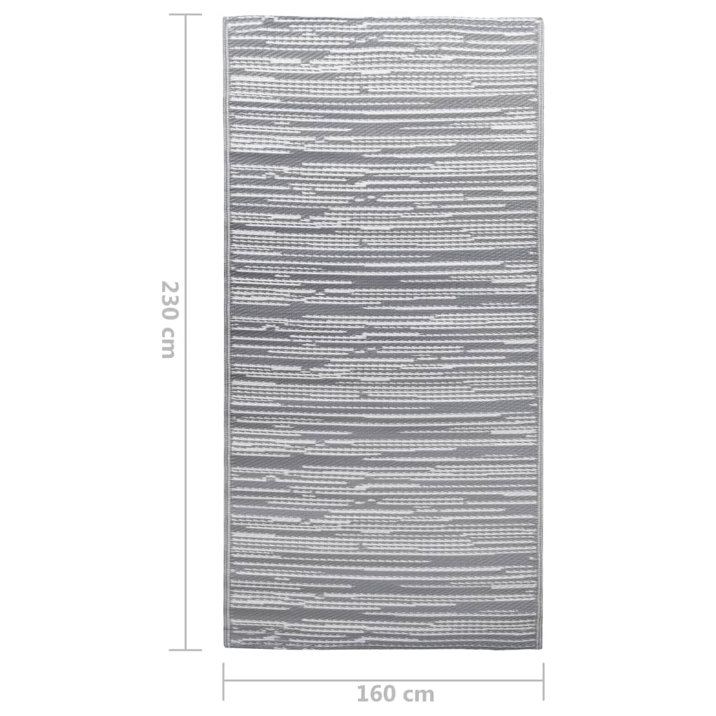 Outdoor Carpet ARAKIL Grey 160x230 cm PP