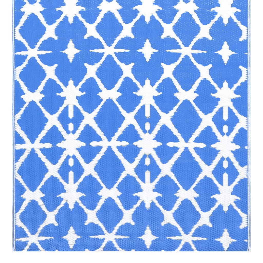 Outdoor Carpet ARAKIL Blue and White 80x150 cm PP