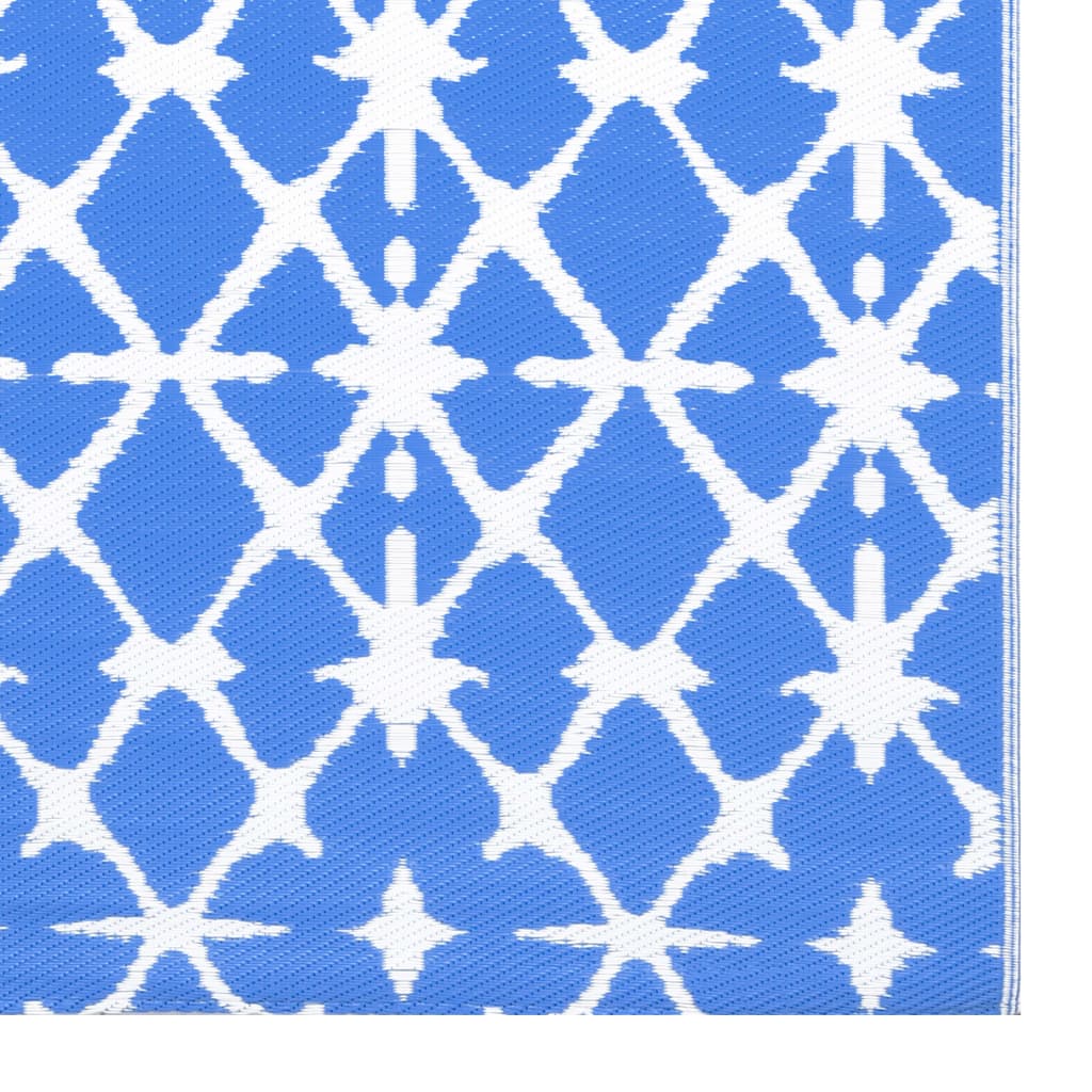 Outdoor Carpet ARAKIL Blue and White 80x150 cm PP