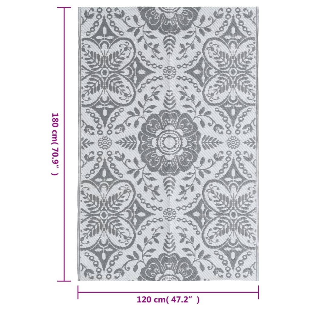 Outdoor Carpet ARAKIL Light Grey 120x180 cm PP