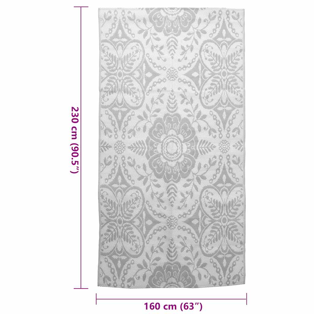 Outdoor Carpet ARAKIL Light Grey 160x230 cm PP