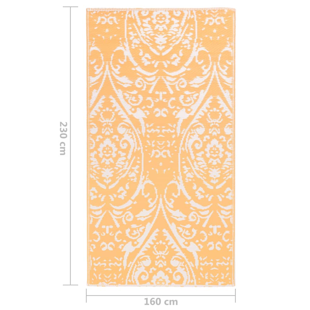 Outdoor Carpet ARAKIL Orange and White 160x230 cm PP