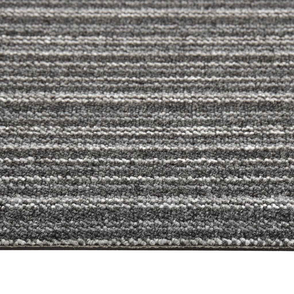 Carpet Floor Tiles 20 pcs 5 m² 50x50 cm Striped Anthracite