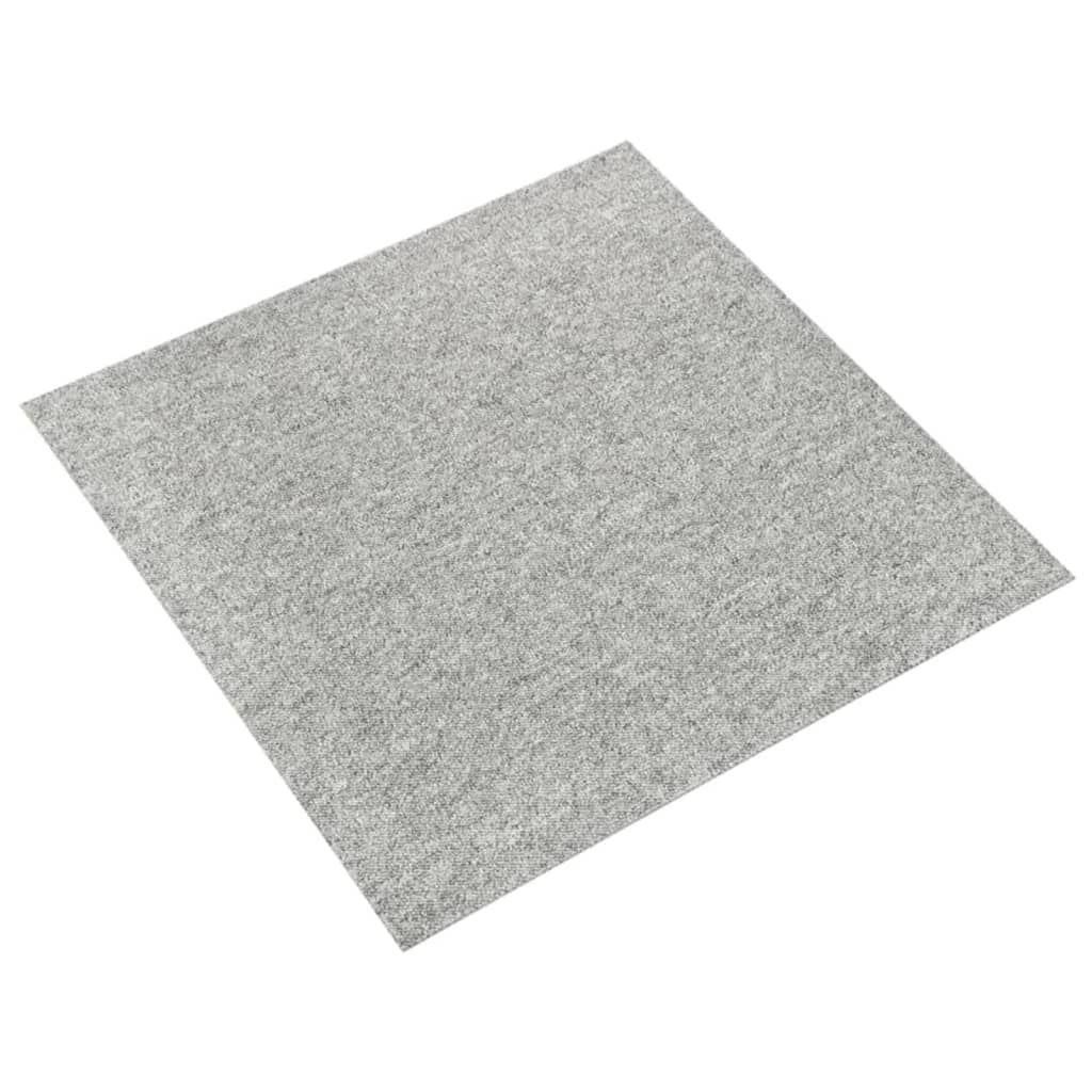 Carpet Floor Tiles 20 pcs 5 m² 50x50 cm Light Grey