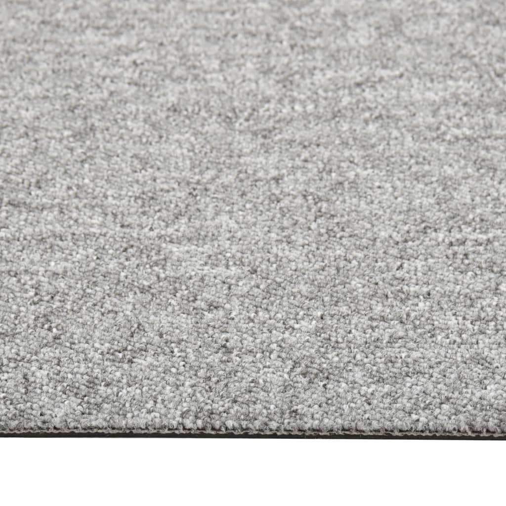 Carpet Floor Tiles 20 pcs 5 m² 50x50 cm Light Grey