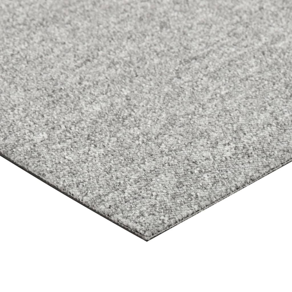 Carpet Floor Tiles 20 pcs 5 m² 50x50 cm Light Grey
