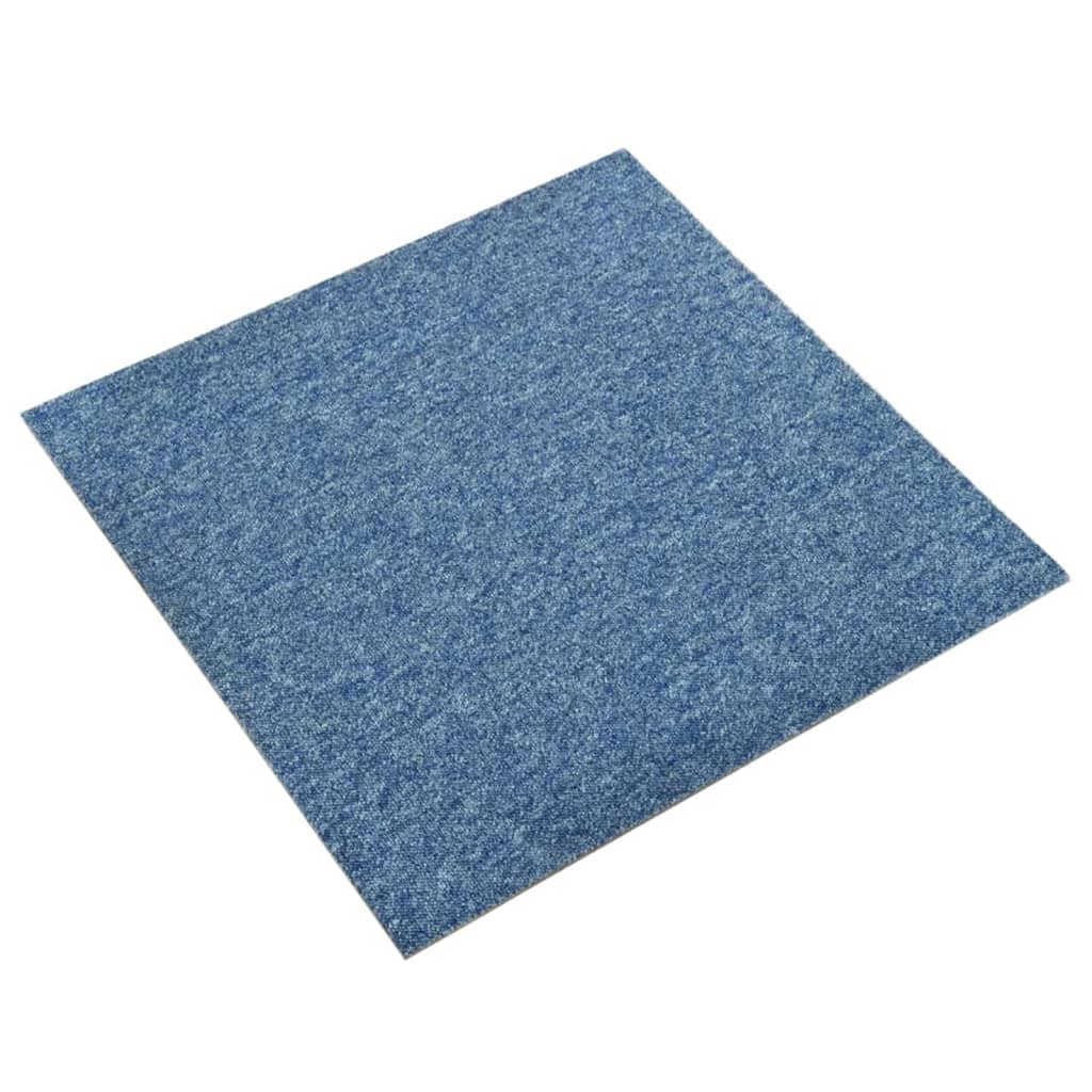 Carpet Floor Tiles 20 pcs 5 m² 50x50 cm Blue