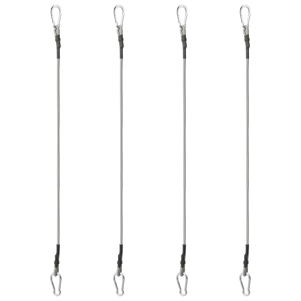 Ropes with Carabiner 4 pcs Rubber