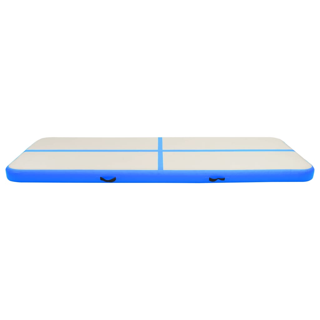 Inflatable Gymnastics Mat with Pump 300x100x15 cm PVC Blue