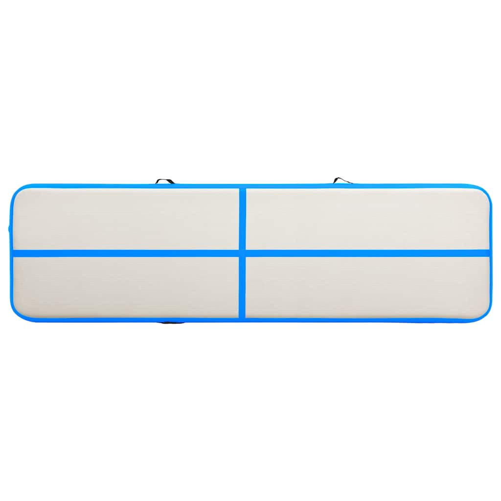 Inflatable Gymnastics Mat with Pump 600x100x15 cm PVC Blue