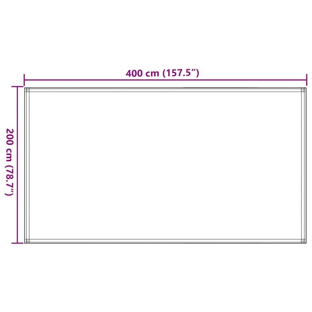 Tent Carpet 200x400 cm Black