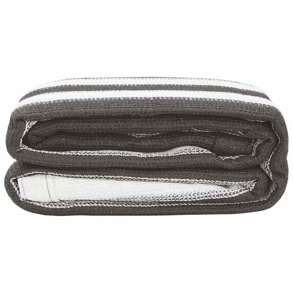 Tent Carpet Anthracite and White 400x700 cm HDPE