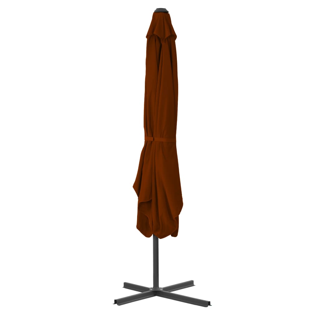 Garden Parasol with Steel Pole Terracotta 250x250x230 cm