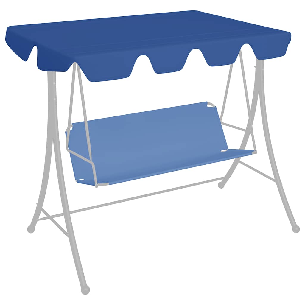 Replacement Canopy for Garden Swing Blue 150/130x105/70 cm