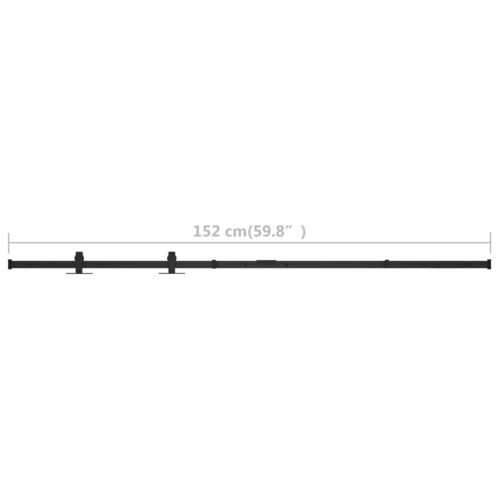 Mini Sliding Cabinet Door Kit Carbon Steel 152 cm