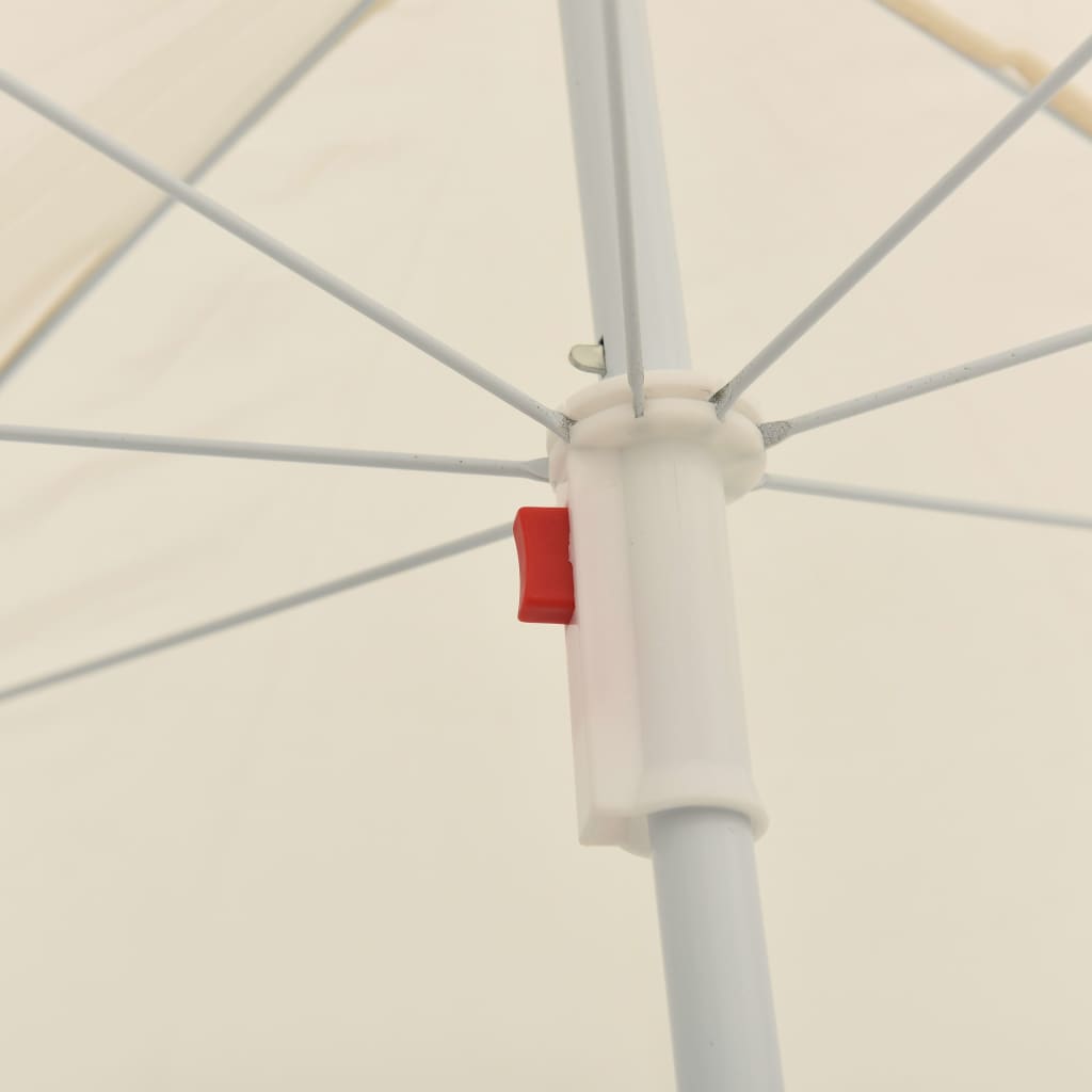 Garden Parasol with Steel Pole Sand 180 cm