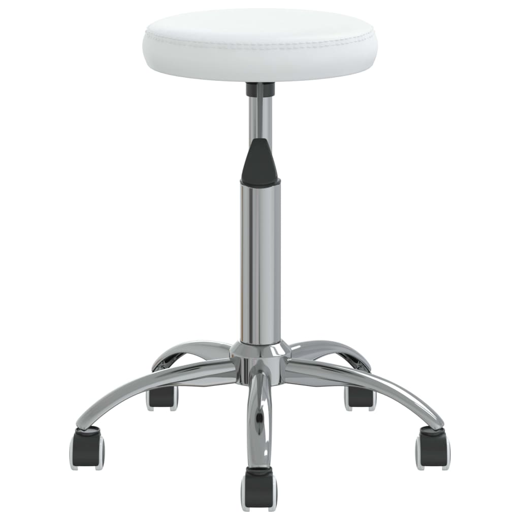 Office Swivel Chair White Faux Leather