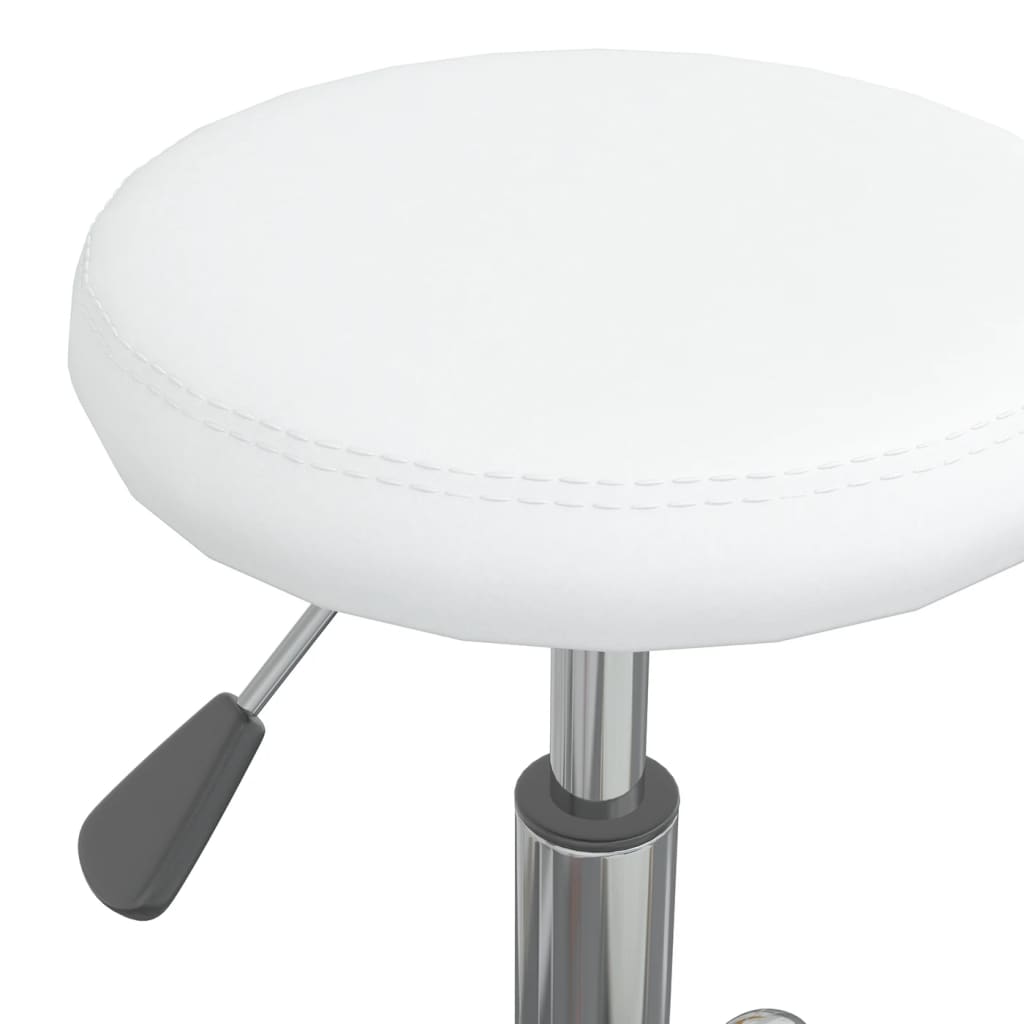 Office Swivel Chair White Faux Leather