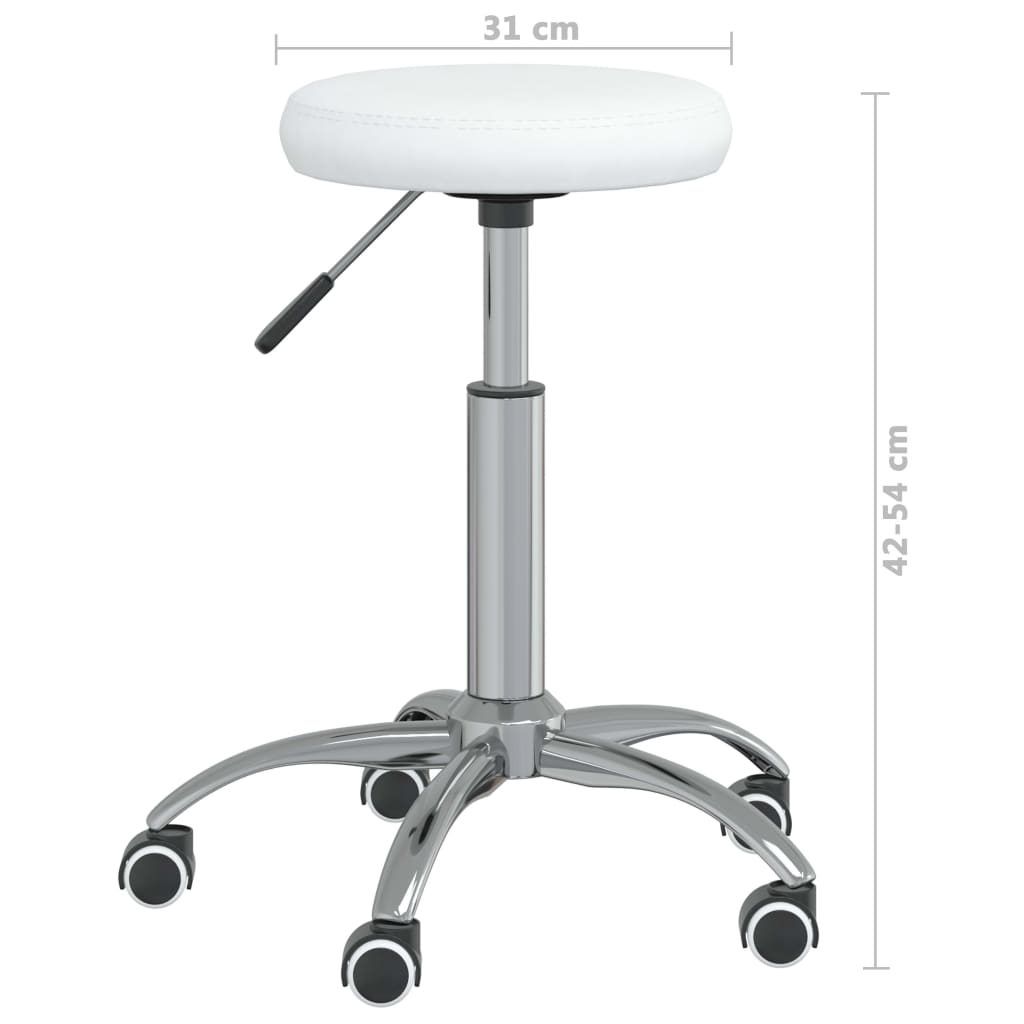 Office Swivel Chair White Faux Leather