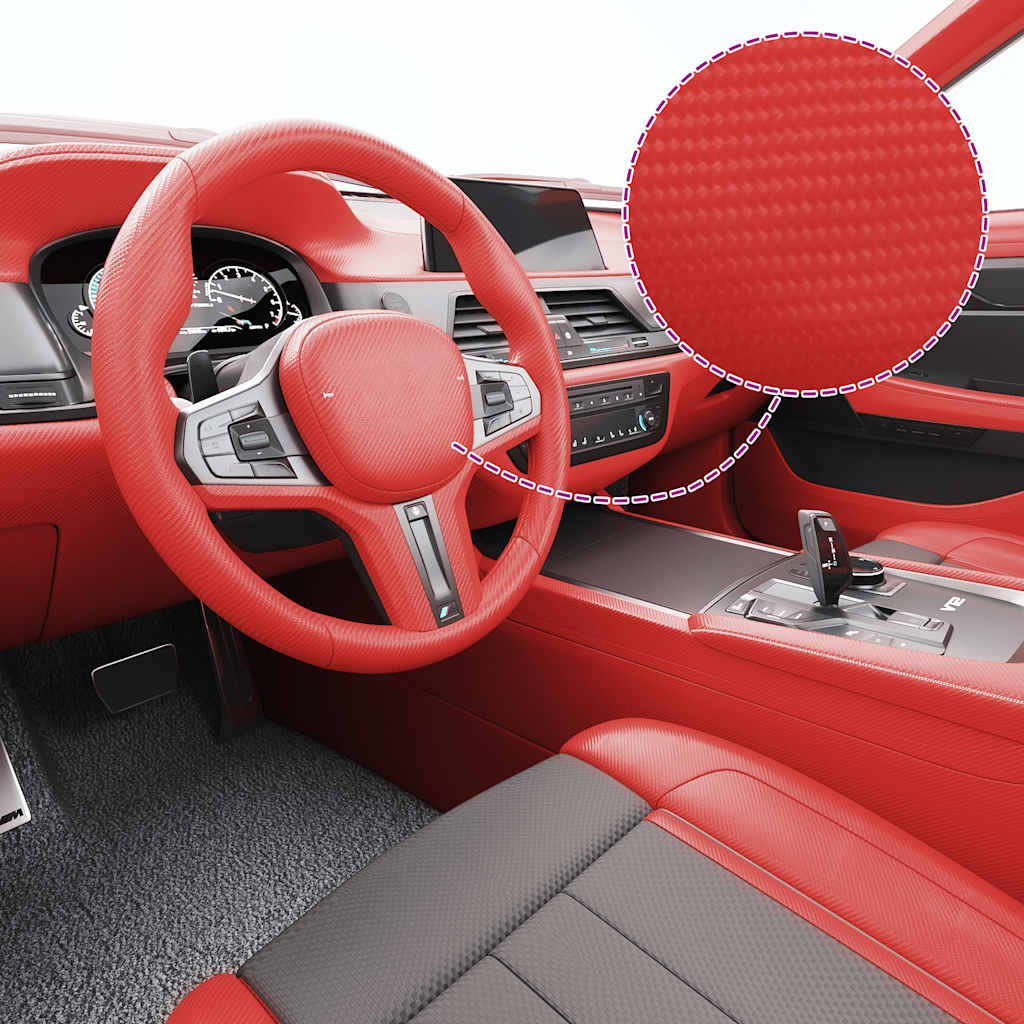 Car Film 4D Red 100x150 cm