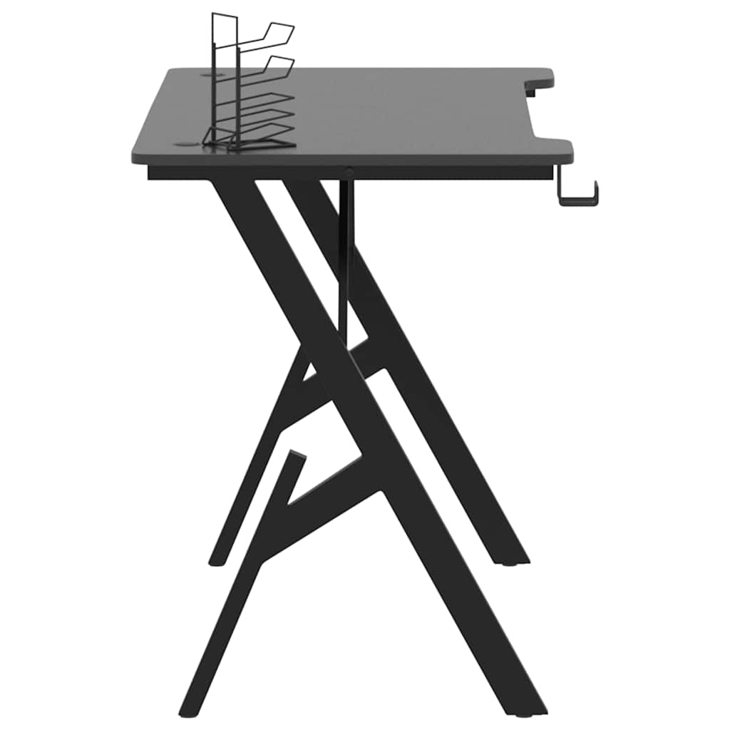 Gaming Desk with Y Shape Legs Black 110x60x75 cm