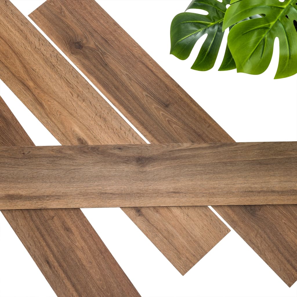 30 pcs Wood Look Planks GL-WA28 Natural Oak Saddle Brown