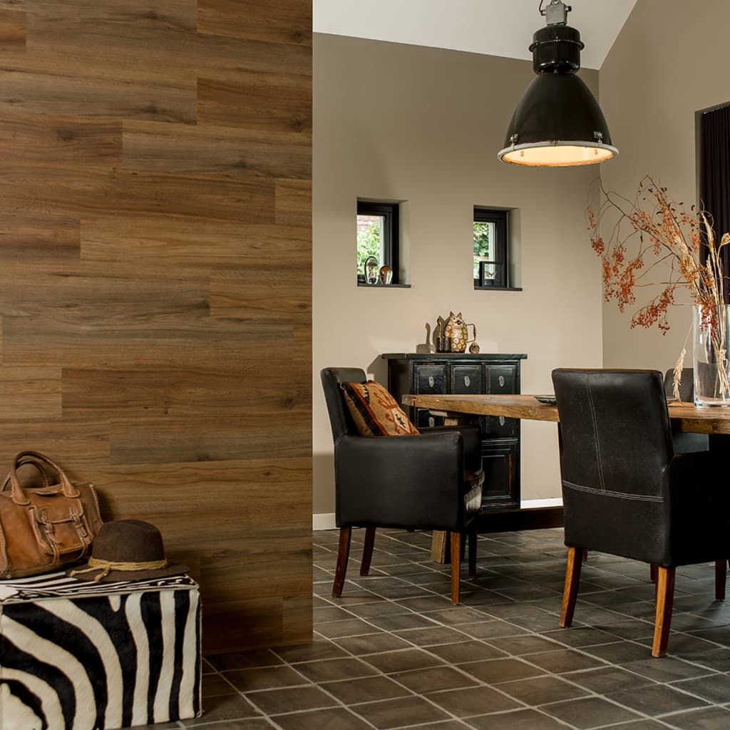30 pcs Wood Look Planks GL-WA28 Natural Oak Saddle Brown