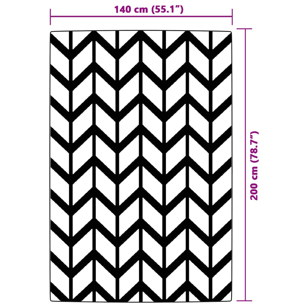Outdoor Carpet ARAKIL Grey 140x200 cm PP