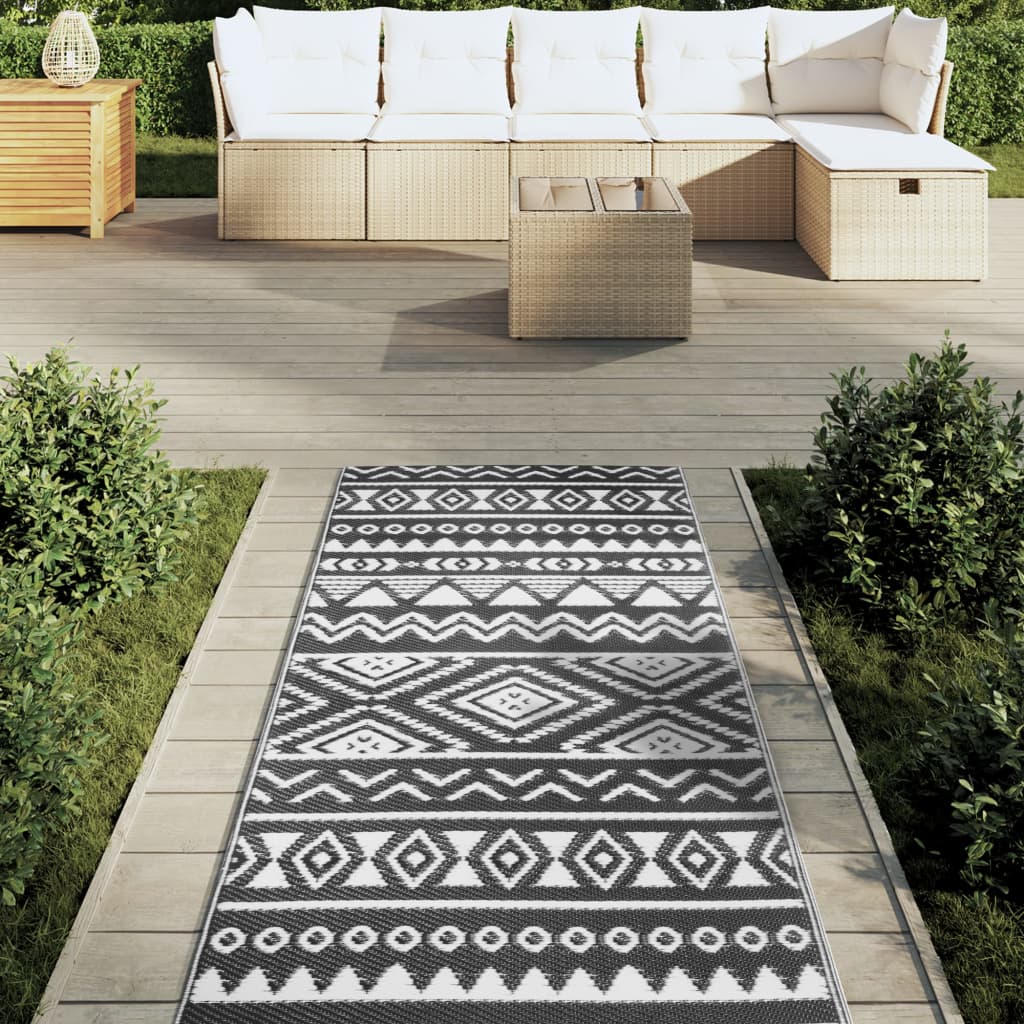 Outdoor Carpet ARAKIL Black 80x250 cm PP