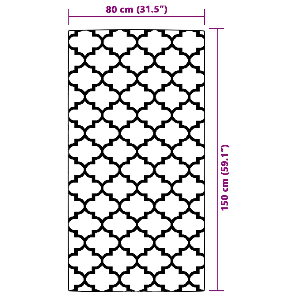 Outdoor Carpet ARAKIL Blue 80x150 cm PP
