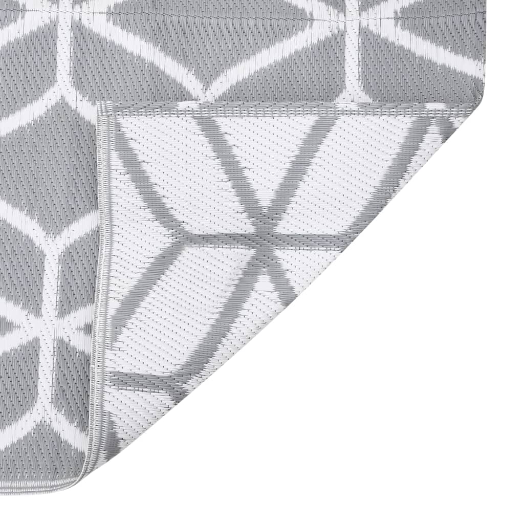 Outdoor Rug ARAKIL Grey 80x250 cm PP