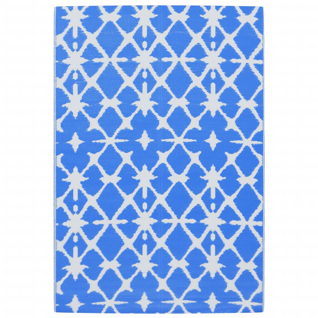 Outdoor Carpet ARAKIL Blue and White 140x200 cm PP