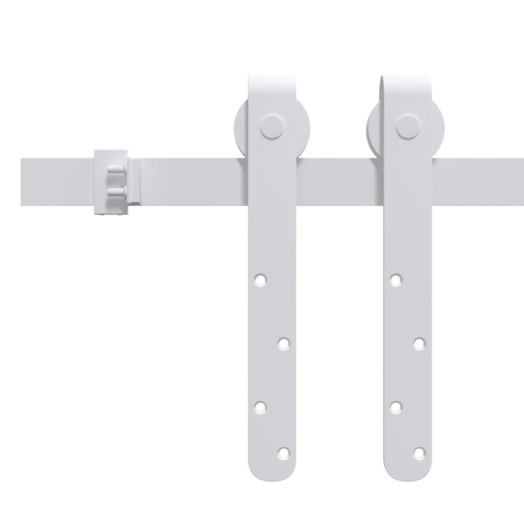 Mini Sliding Cabinet Door Kit Carbon Steel White 183 cm