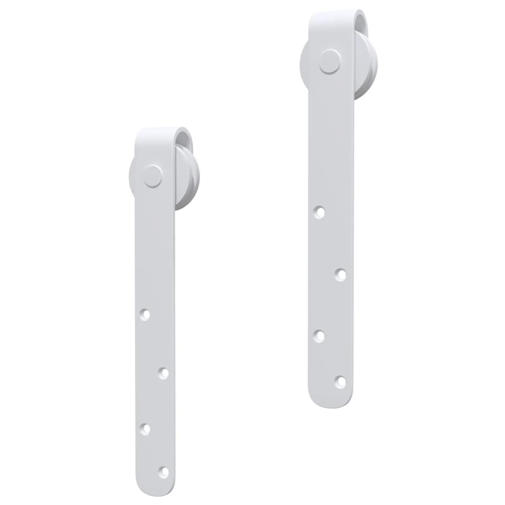 Mini Sliding Cabinet Door Kit Carbon Steel White 183 cm