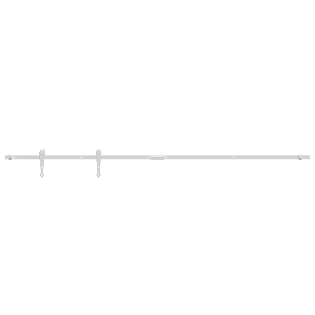 Mini Sliding Cabinet Door Kit Carbon Steel White 183 cm