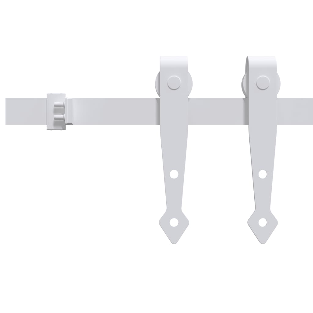 Mini Sliding Cabinet Door Kit Carbon Steel White 183 cm