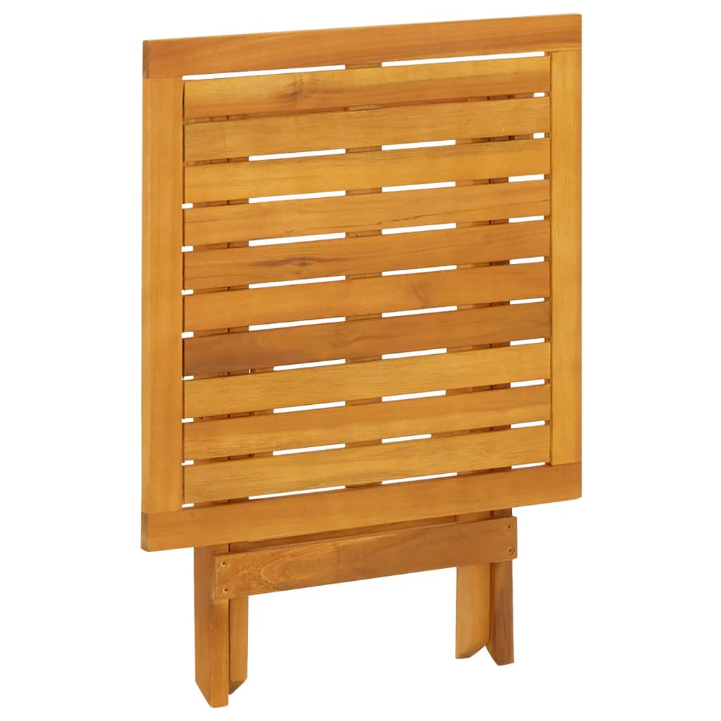Outdoor Deck Chair with Table Solid Wood Acacia and Textilene