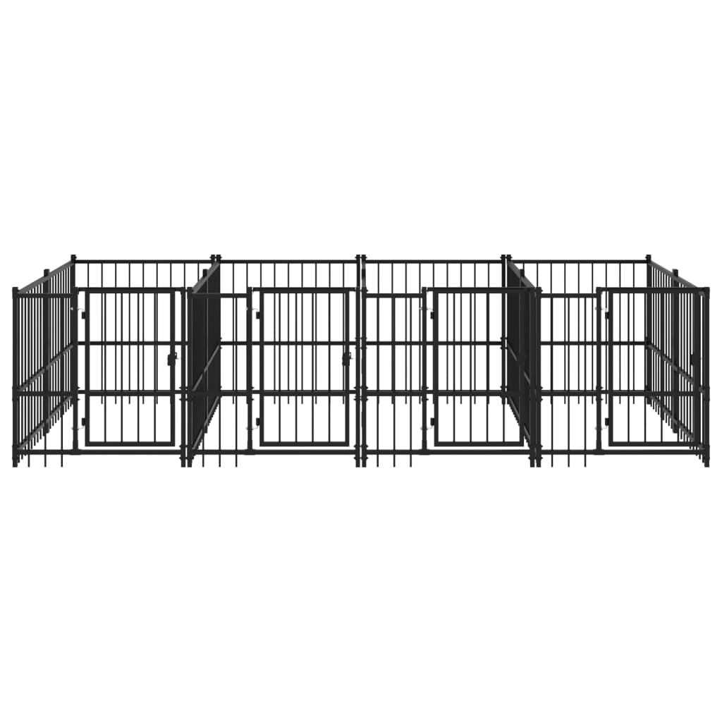 Outdoor Dog Kennel Steel 7.51 m²
