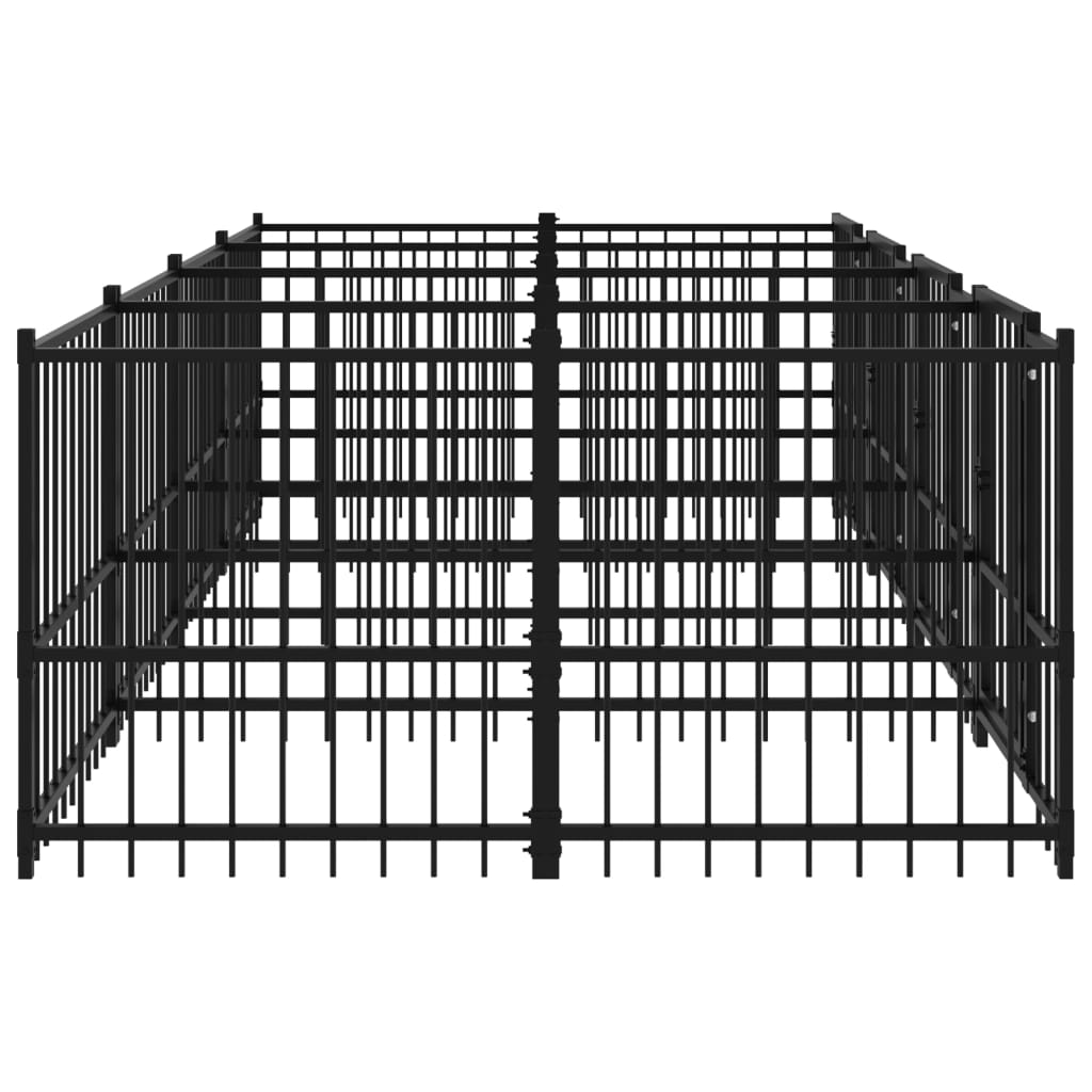 Outdoor Dog Kennel Steel 7.51 m²