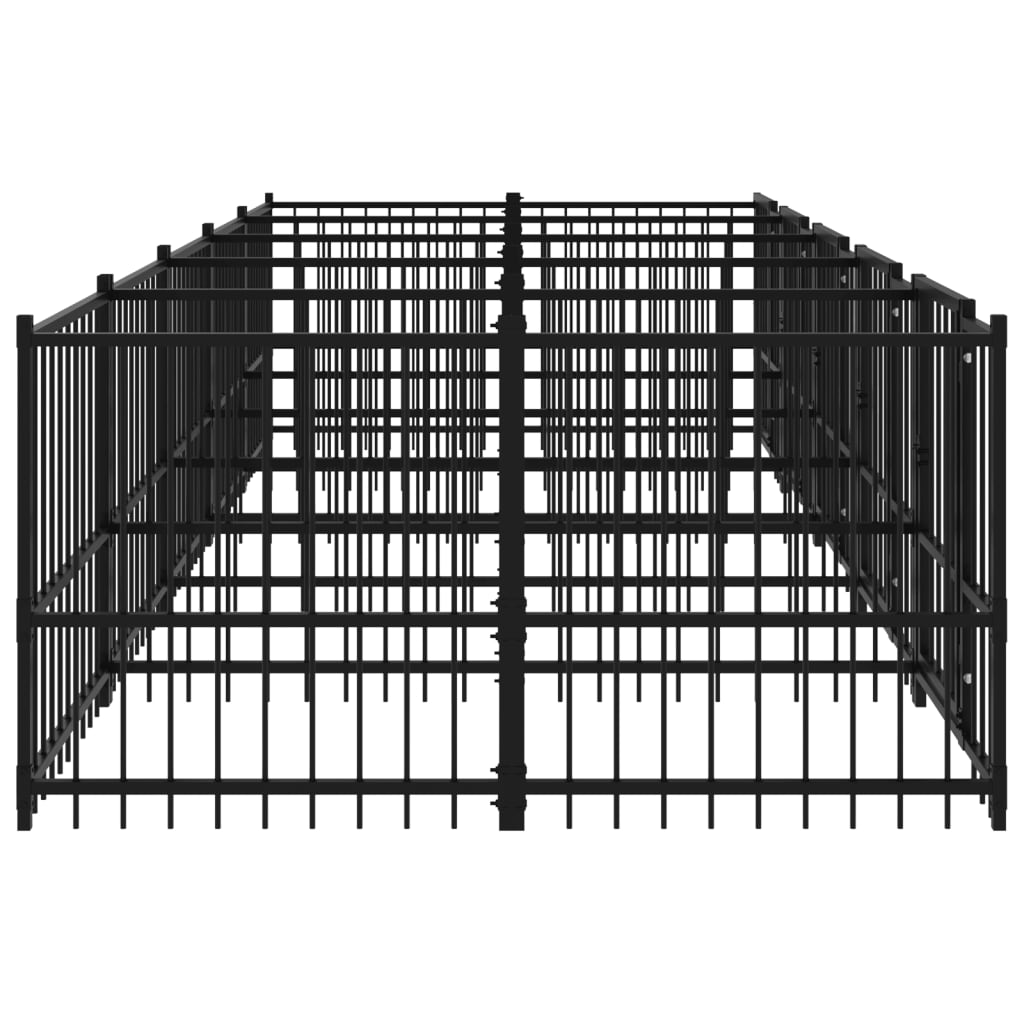 Outdoor Dog Kennel Steel 9.38 m²