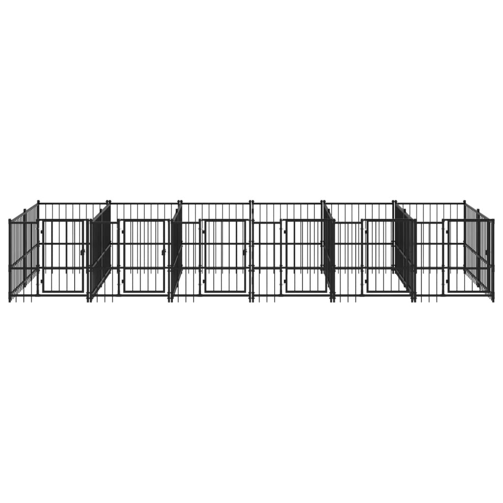 Outdoor Dog Kennel Steel 11.26 m²