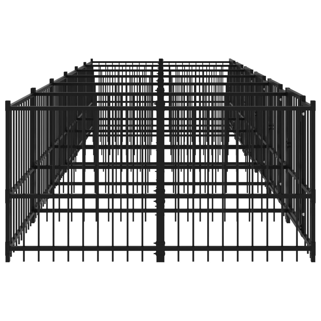 Outdoor Dog Kennel Steel 11.26 m²