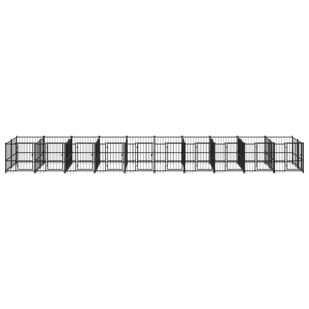 Outdoor Dog Kennel Steel 18.77 m²