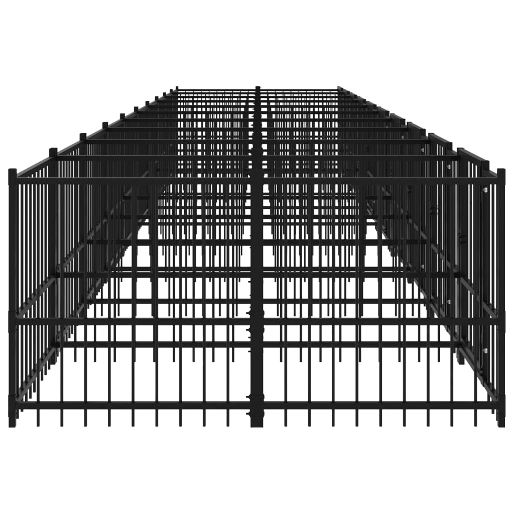 Outdoor Dog Kennel Steel 18.77 m²