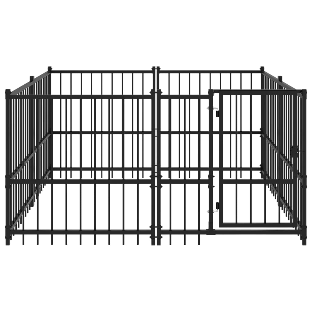 Outdoor Dog Kennel Steel 3.75 m²