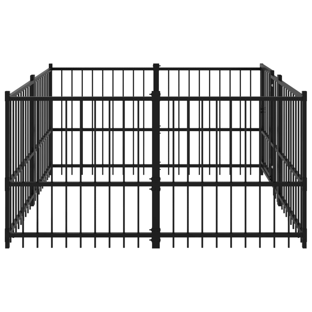 Outdoor Dog Kennel Steel 3.75 m²