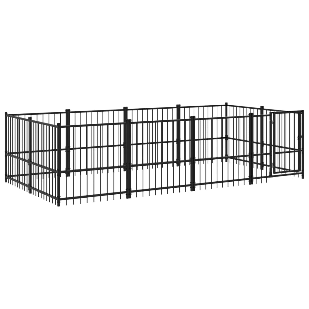 Outdoor Dog Kennel Steel 7.51 m²