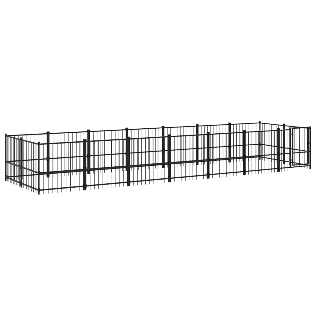 Outdoor Dog Kennel Steel 13.14 m²